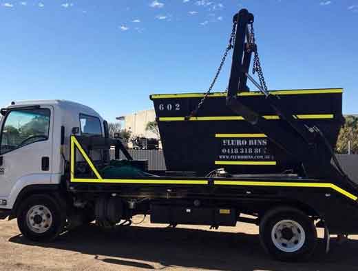 Fluro Skip Bins